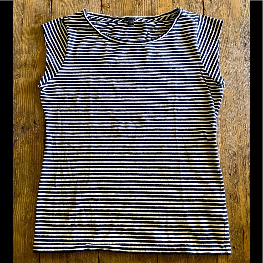Cap sleeve stripe tee